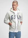 Gri Gap Logo Kapüşonlu Sweatshirt