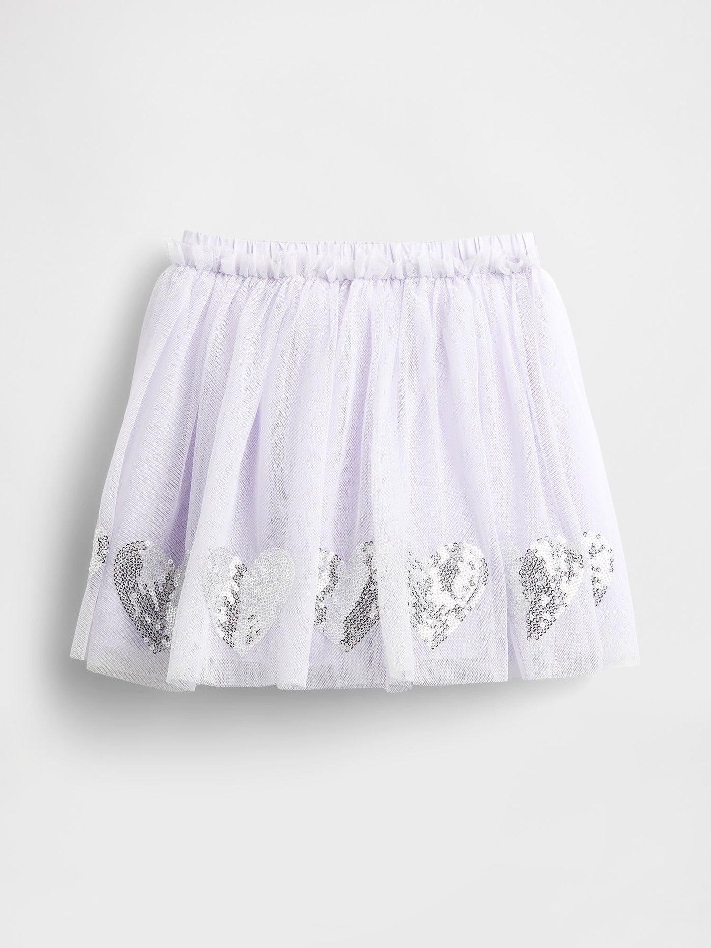 Lila Tulle & Sequin Heart Etek