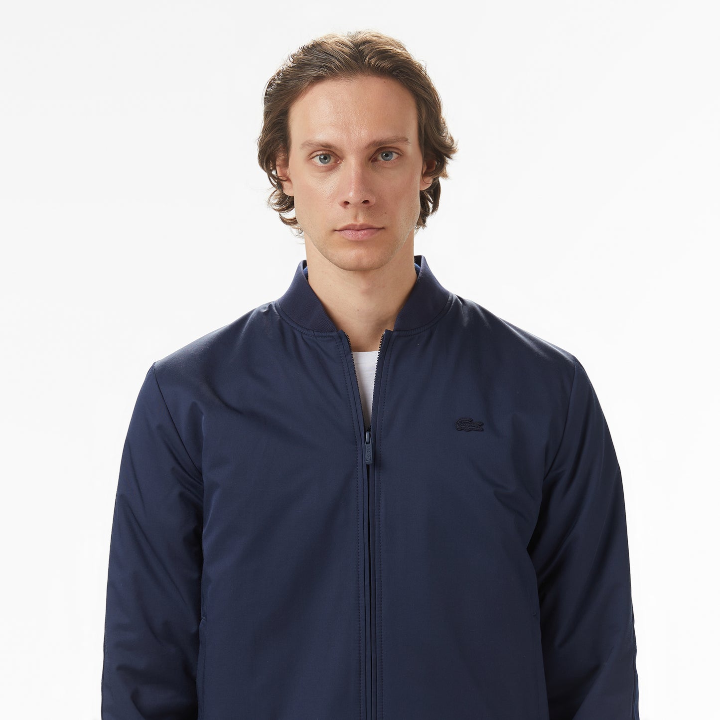 Lacoste Erkek Dik Yaka Lacivert Bomber Ceket