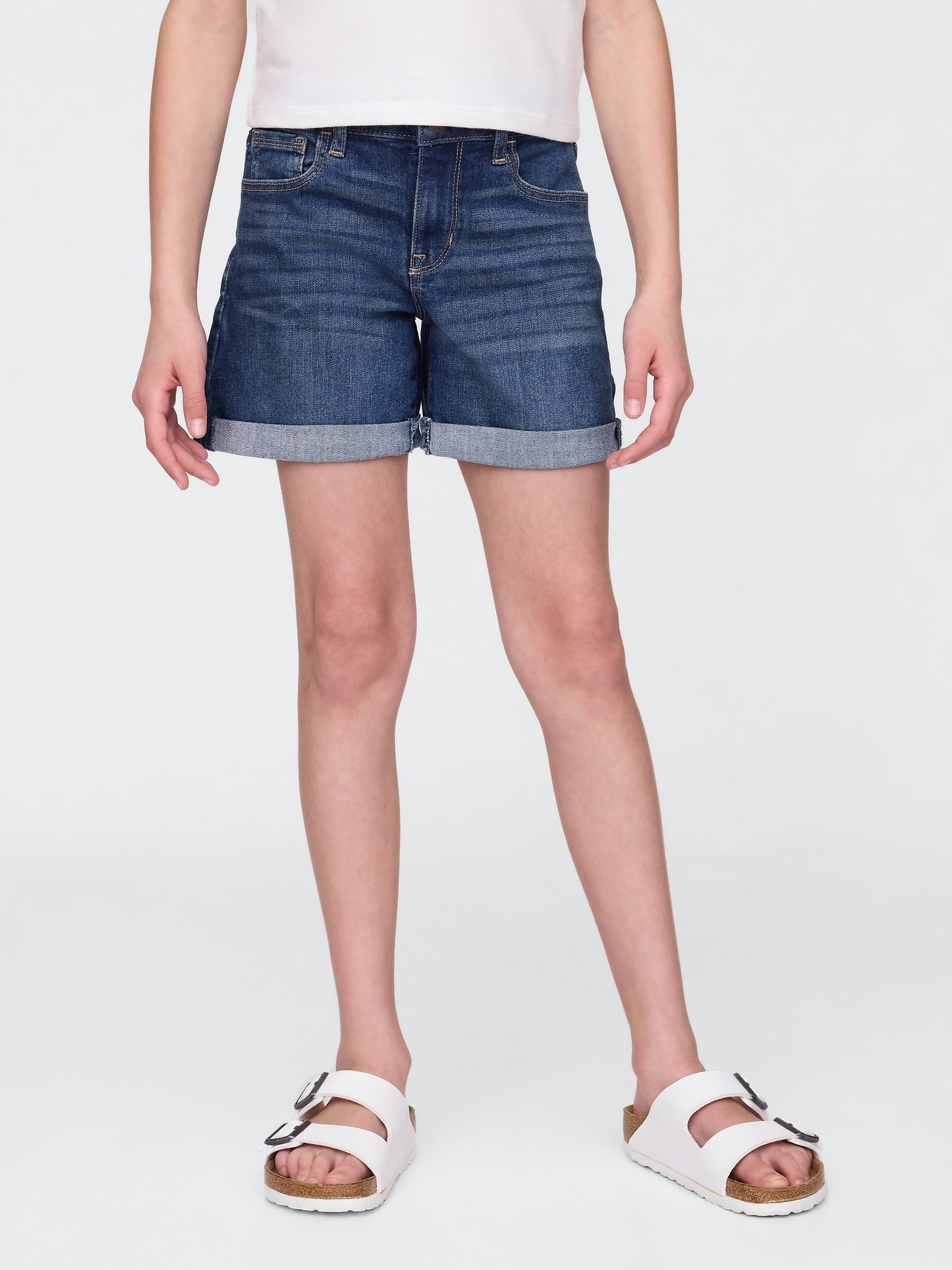 Mavi Denim Midi Şort
