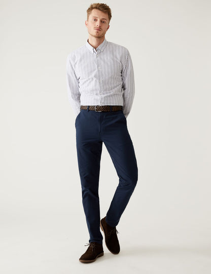 Saf Pamuklu Slim Fit Chino Pantolon