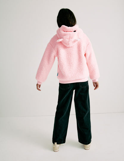 Squishmallows Kedili Borg Kapüşonlu Sweatshirt