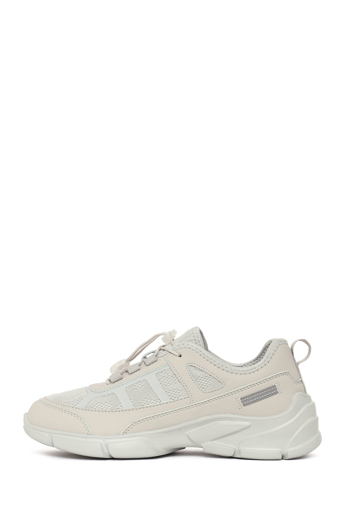 Kadın Gri Bağcıklı Kalın Tabanlı Sneaker