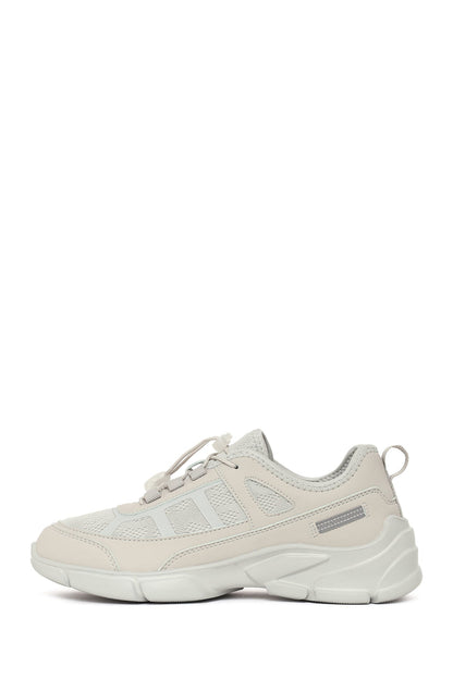 Kadın Gri Bağcıklı Kalın Tabanlı Sneaker