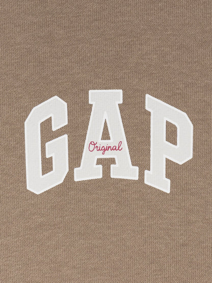 Kahverengi Oversized Gap Logo Fransız Havlu Kumaş T-shirt