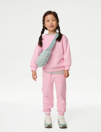 Pamuk Karışımlı Düz Sweatshirt (2–8 Yaş)