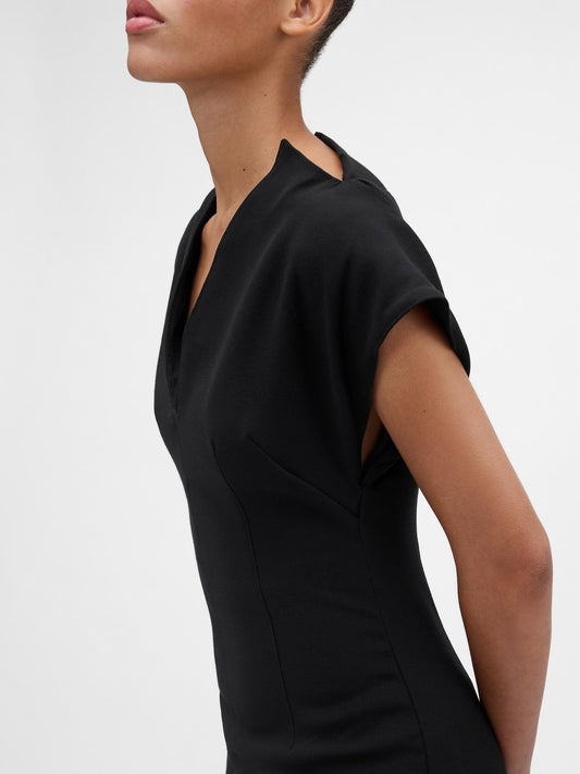 Siyah Gapstudio Structured Midi Elbise