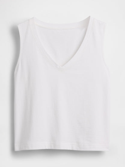 Beyaz Triko Crop Atlet