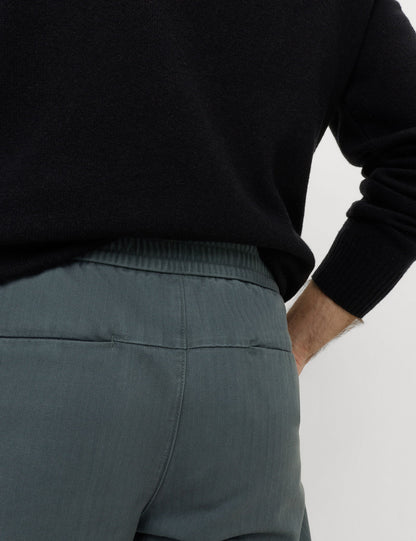 Pure Cotton Herringbone Pantolon