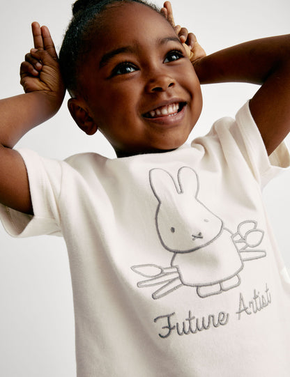 Saf Pamuklu Miffy:trade_mark: Tişörtü (1–8 Yaş)