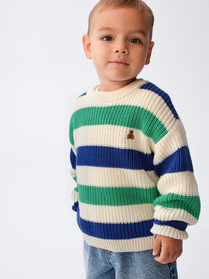 Çok Renkli Shaker-stitch Kazak