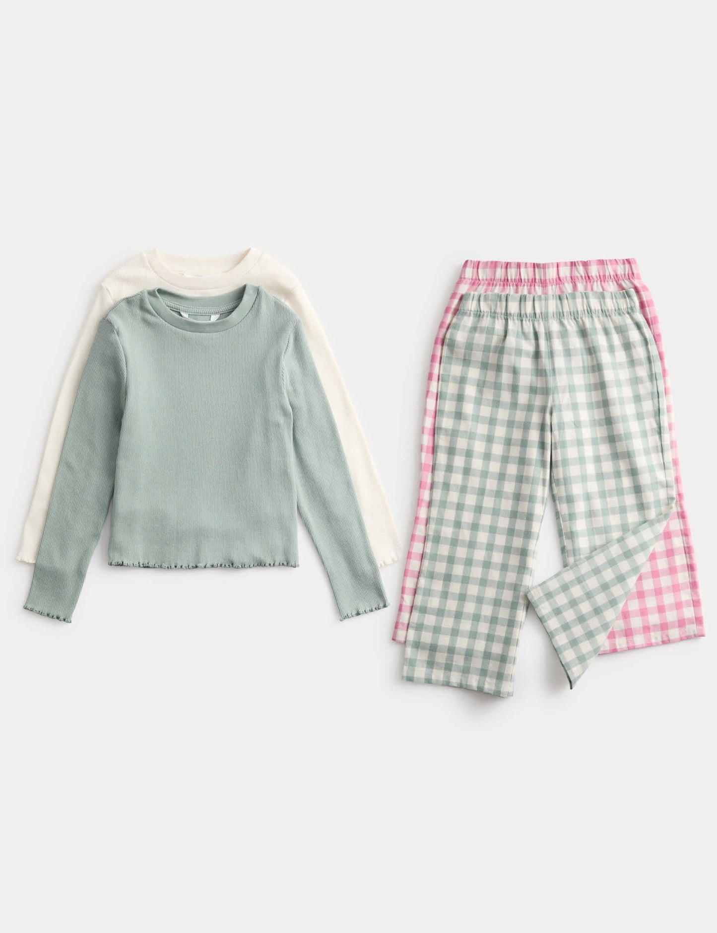 2’li Ekose Desenli Pijama Takımı (1-8 Yaş)