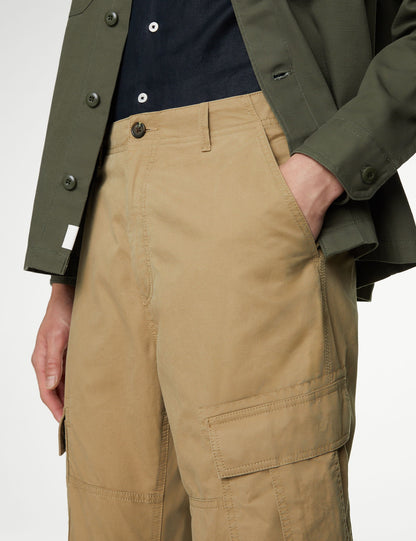 Saf Pamuklu Tapered Fit Kargo Pantolon