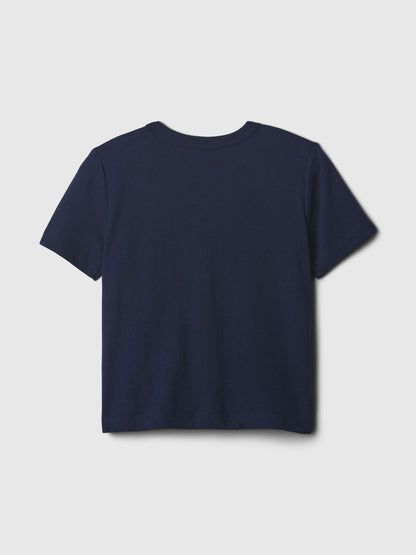 Lacivert Mix And Match Grafikli T-shirt