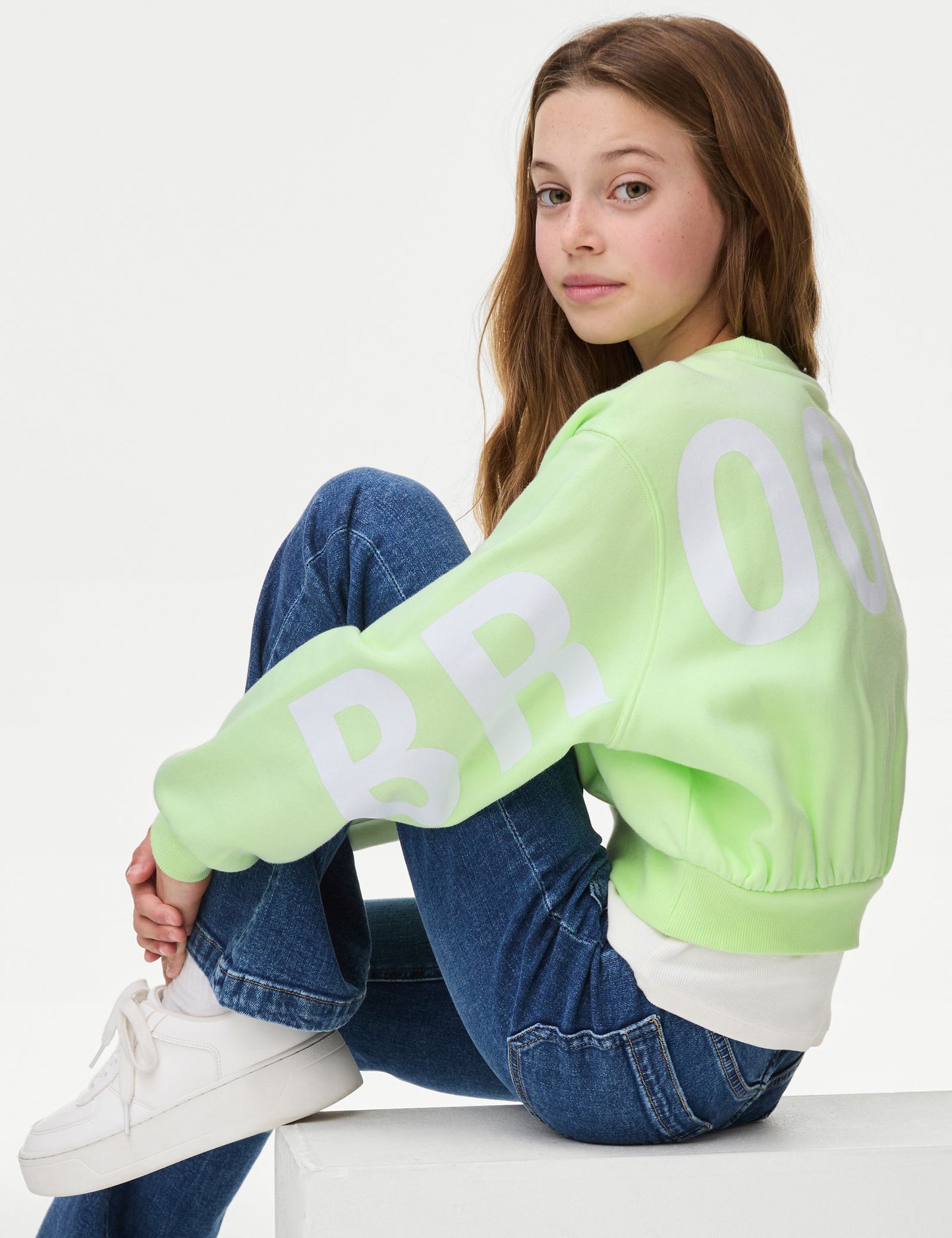 Slogan Desenli Sweatshirt (6-16 Yaş)