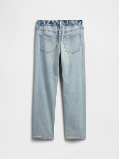 Açık Mavi Pull-on Original Straight Sweatpant Jean Pantolon