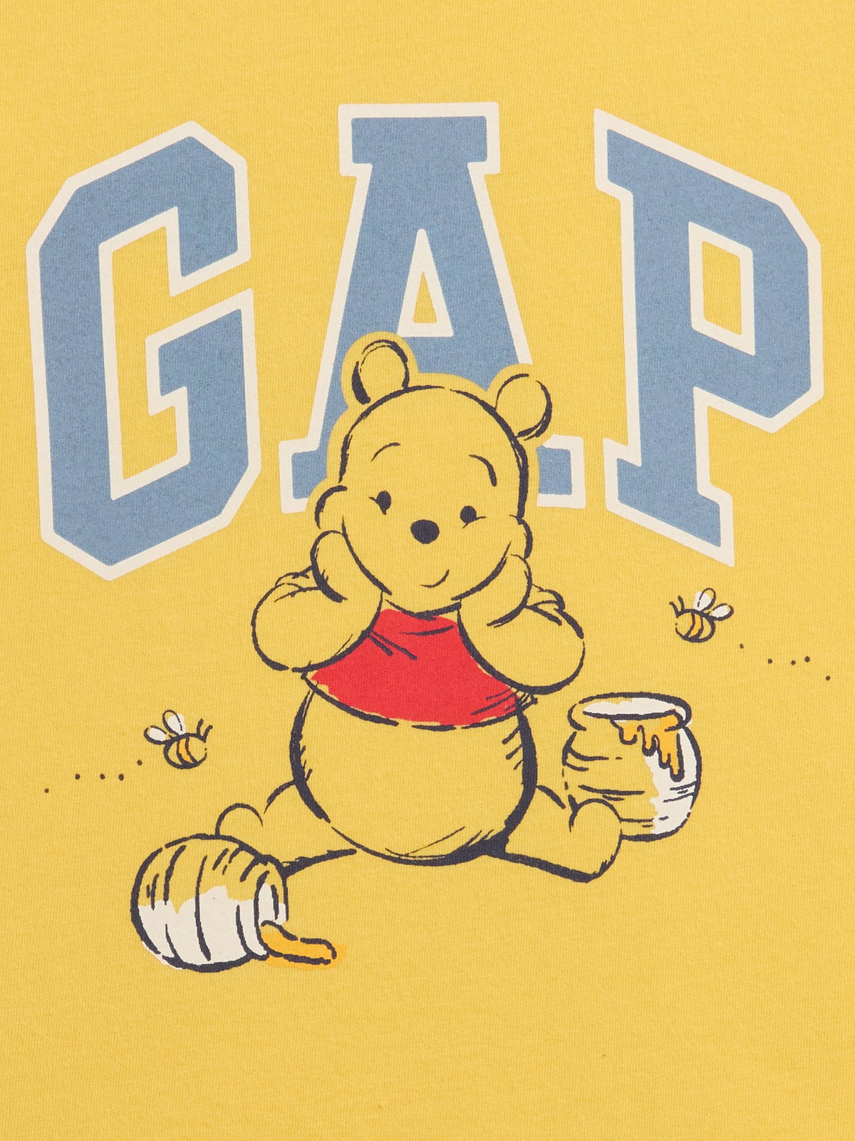 Sarı Disney Winnie The Pooh Logo T-shirt