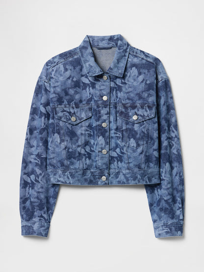 Mavi Crop Floral Denim Icon Ceket