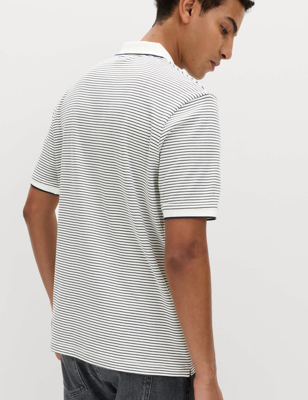Çizgili Polo Yaka T-shirt