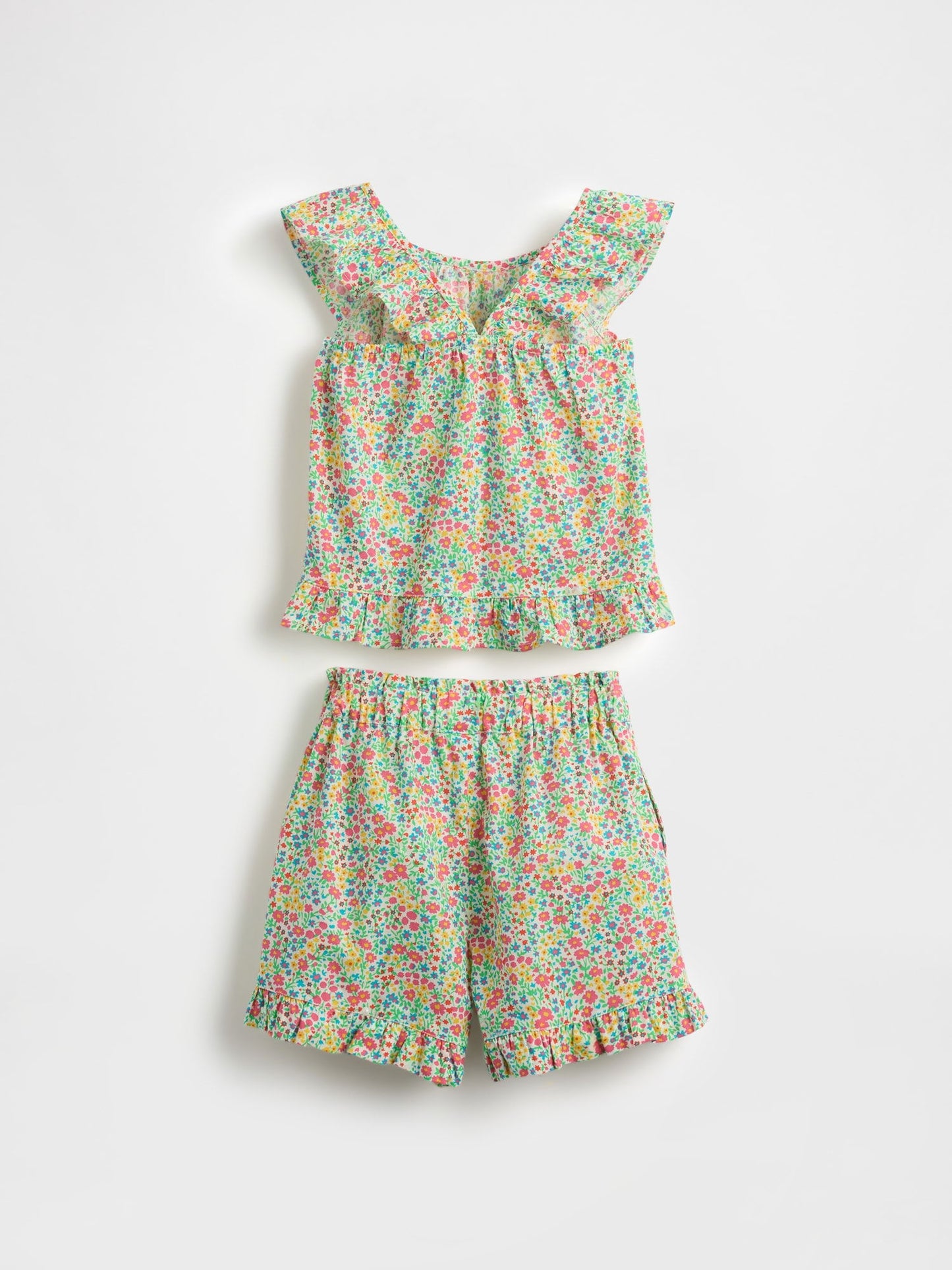 Çok Renkli Poplin Fırfırlı Outfit Set