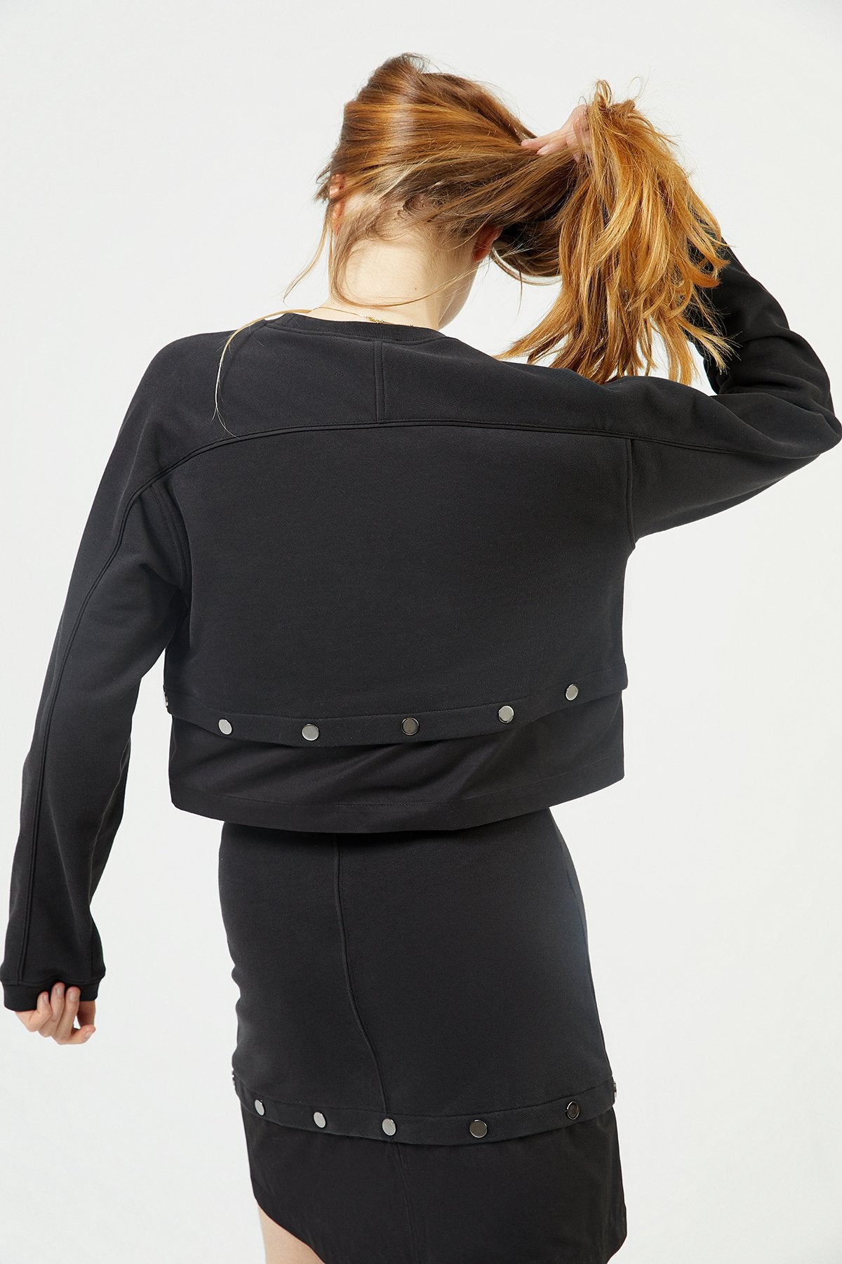 Siyah Geniş Kesim Sweatshirt