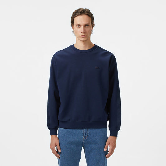 Lacoste Erkek Relaxed Fit Bisiklet Yaka Lacivert Sweatshirt