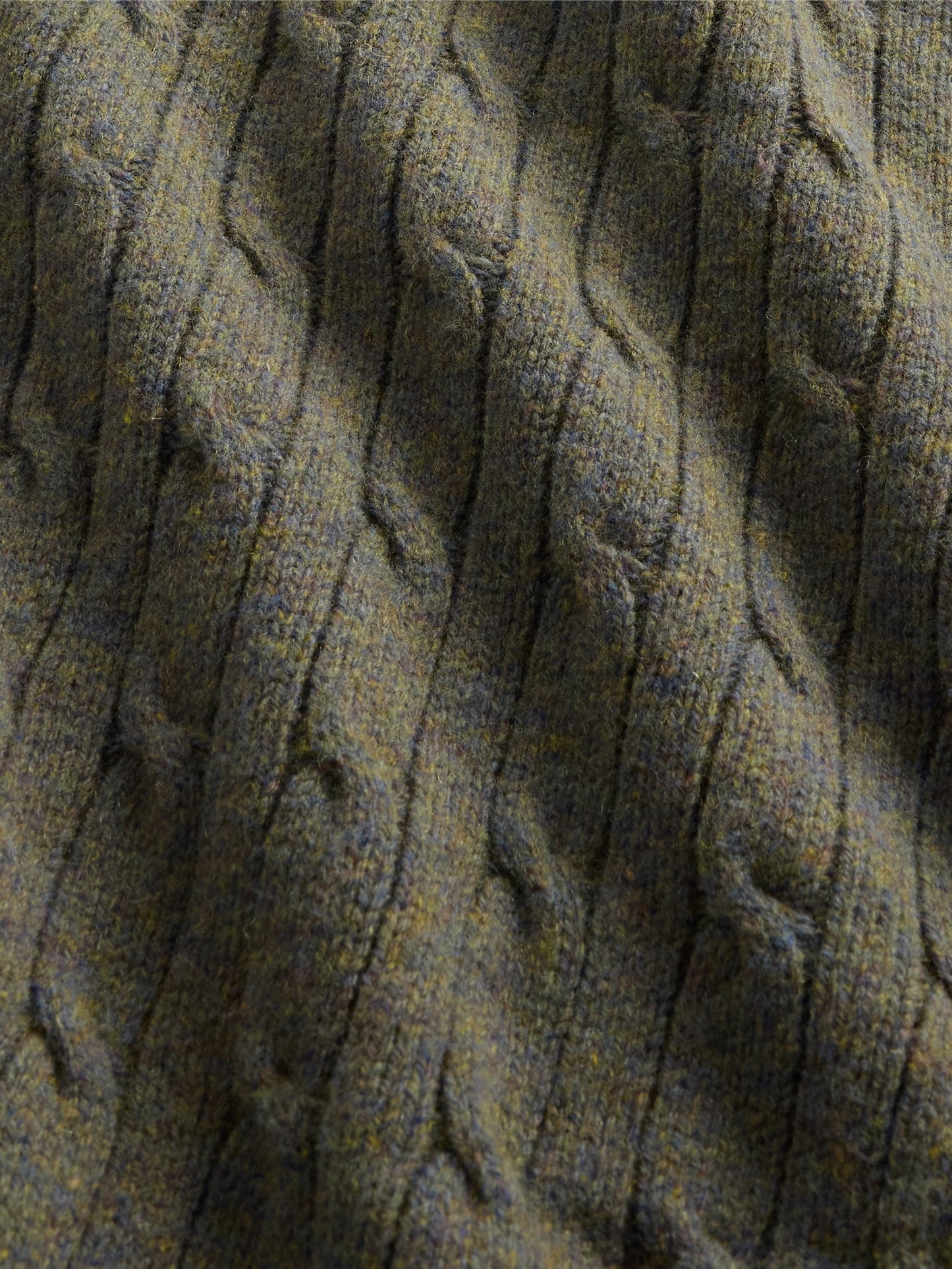 Haki Merino Wool-blend Cable-knit Kazak