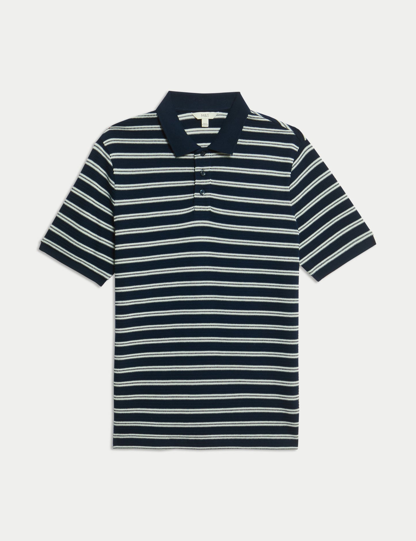 Pamuklu Çizgili Polo Yaka T-shirt