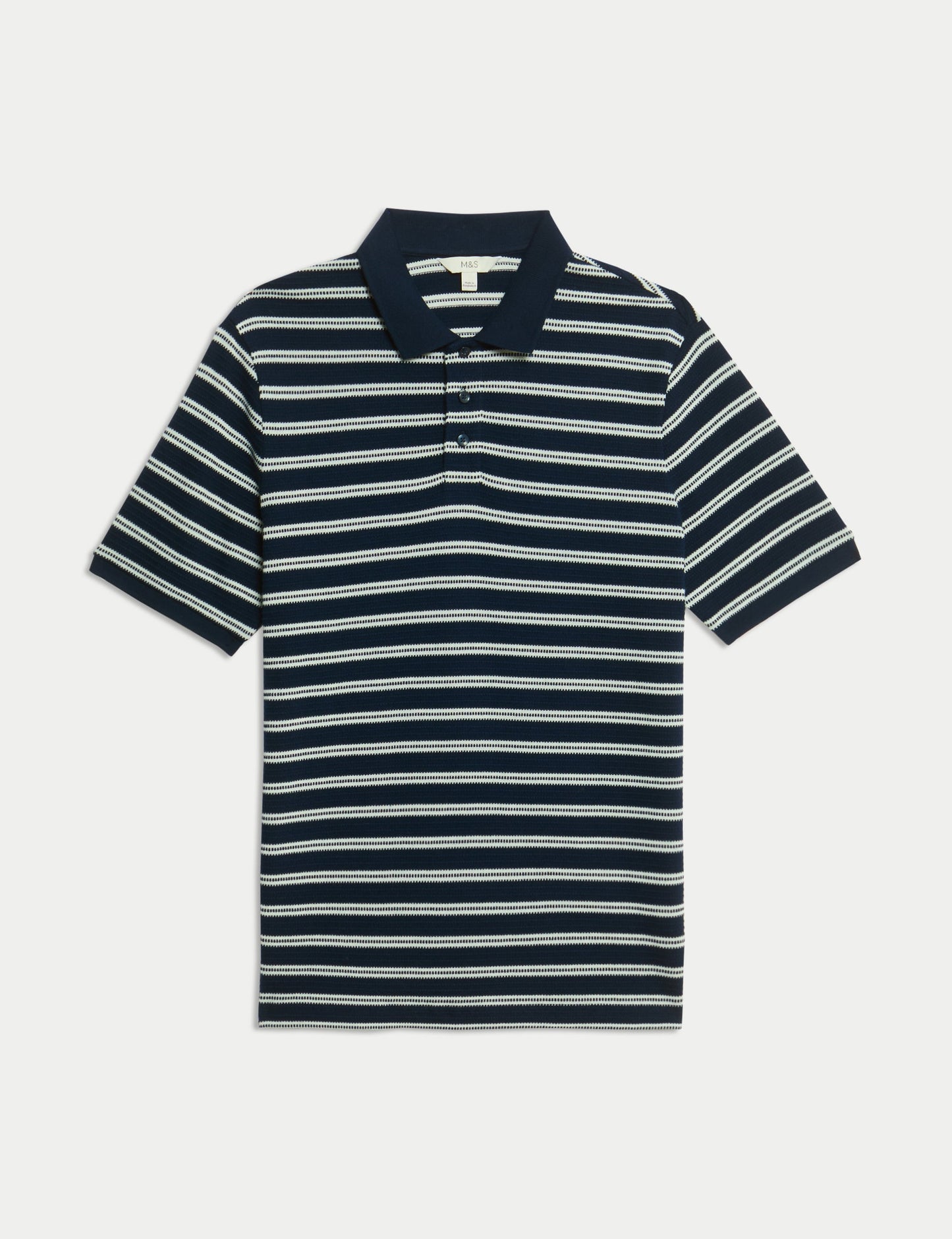 Pamuklu Çizgili Polo Yaka T-shirt