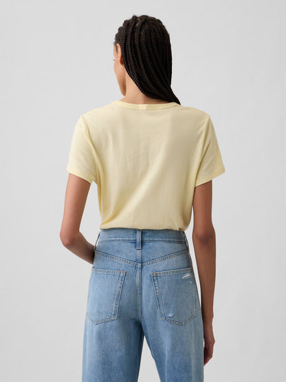 Sarı Favorite Grafik Baskılı T-shirt