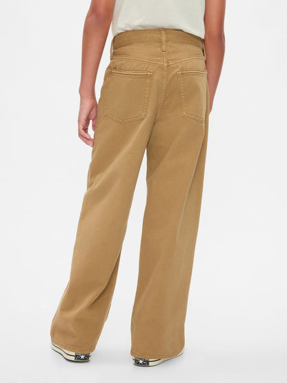 Kahverengi Baggy Jean Pantolon