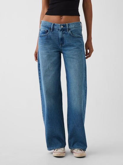 Açık Mavi The Hailey Low Rise Loose Jean Pantolon