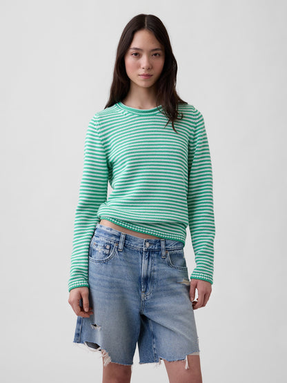 Açık Yeşil 100% Pamuk Rollneck Kazak