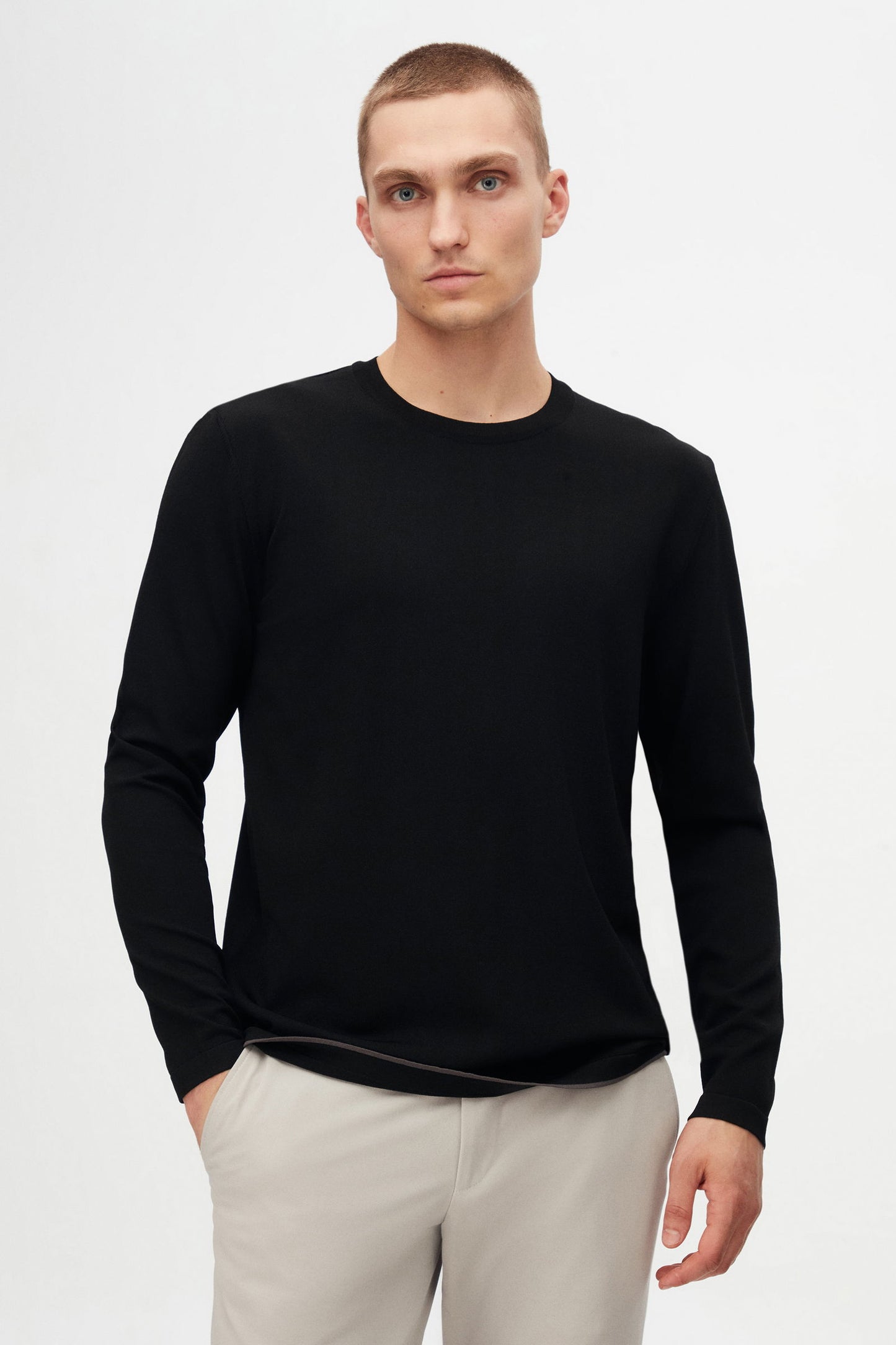Tween Slim Fit Siyah Rayon Kazak