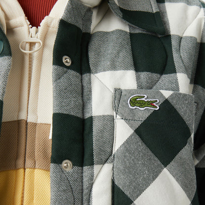 Lacoste Kadın Ekose Koyu Yeşil Gömlek