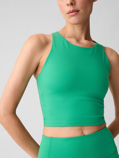 Kırmızı Halter Yaka Crop Spor Üst