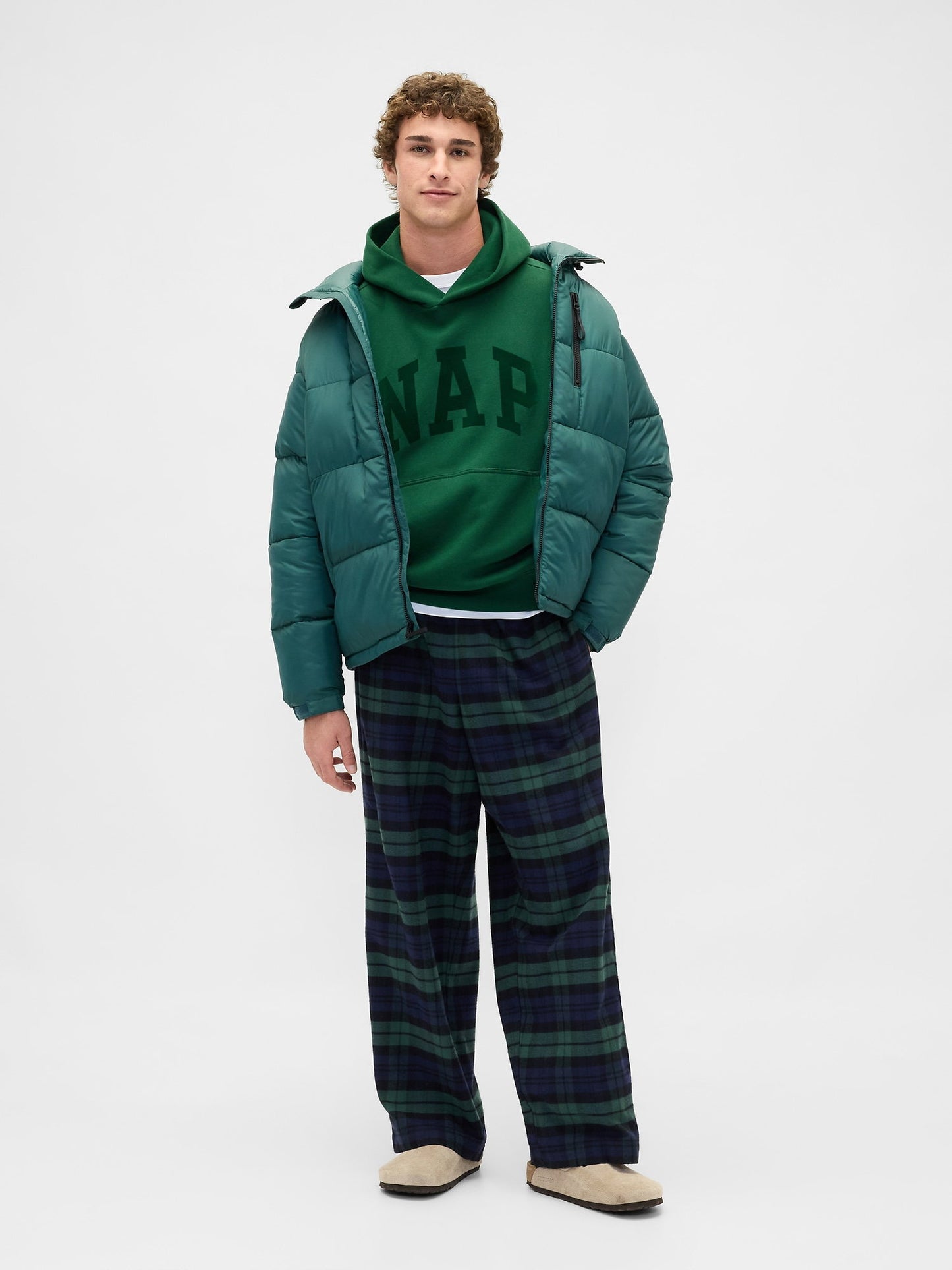 Yeşil Vintagesoft Nap Logo Sweatshirt