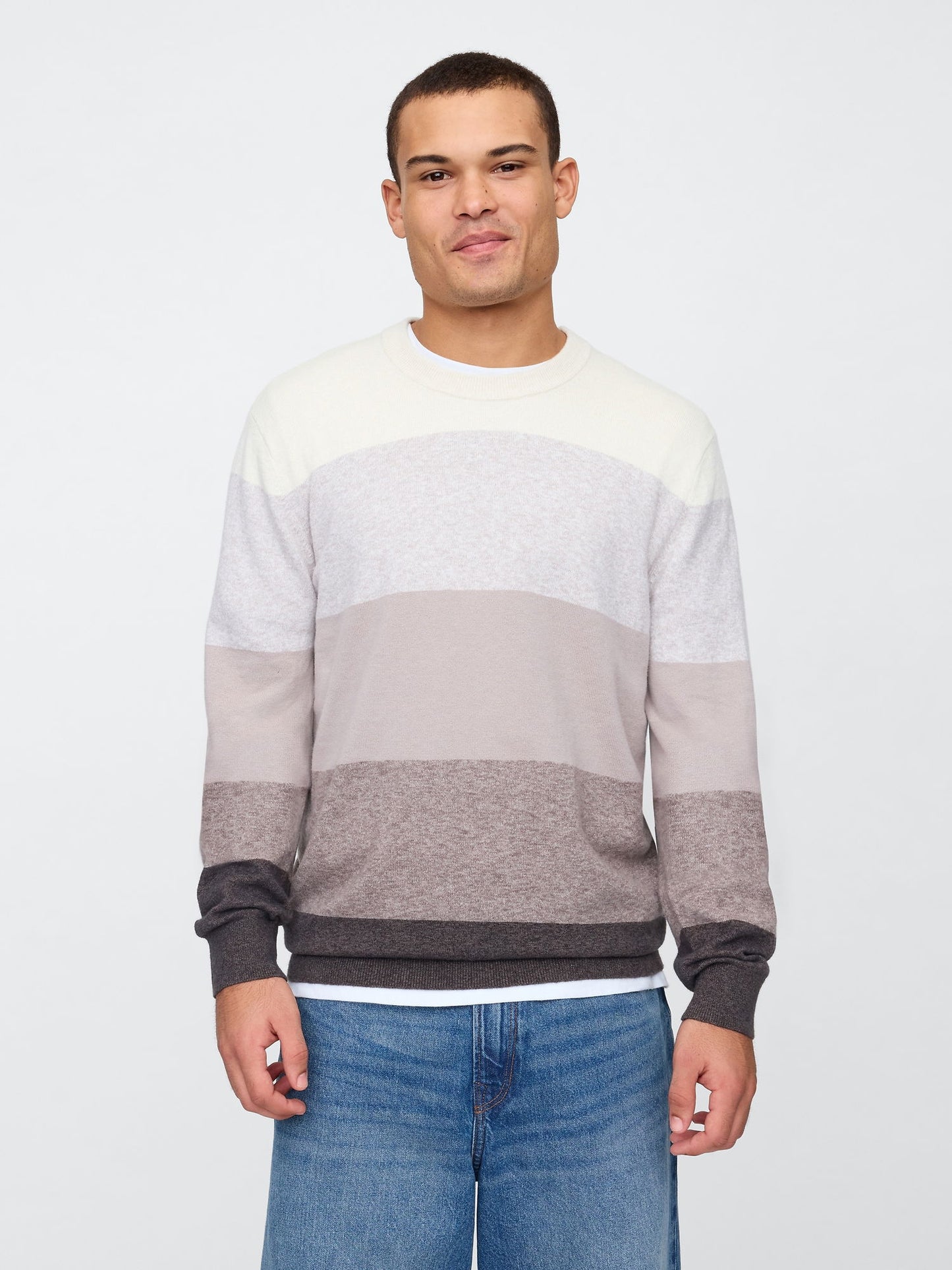 Çok Renkli Cashsoft Crewneck Kazak