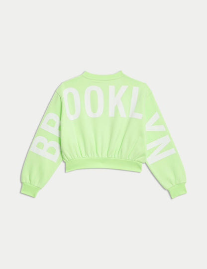 Slogan Desenli Sweatshirt (6-16 Yaş)