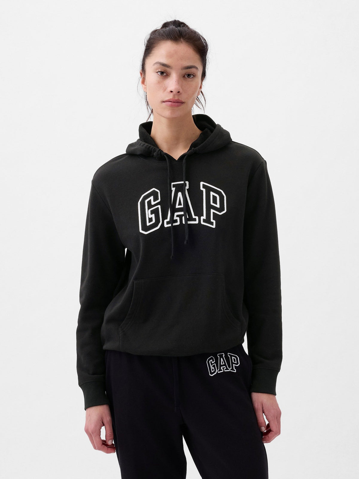 Siyah Gap Logo Havlu Kumaş Sweatshirt