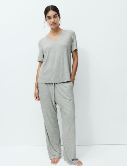 Dantel Detaylı Pijama Takımı
