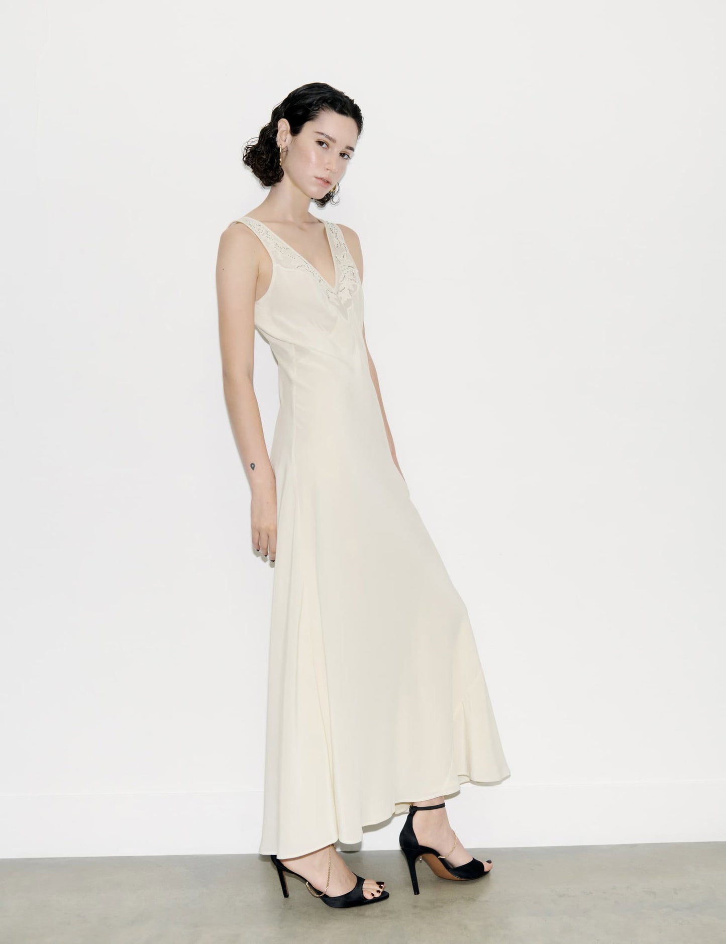 Regular Fit Desenli Midi Elbise