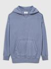 Mavi Oversize Kapüşonlu Sweatshirt
