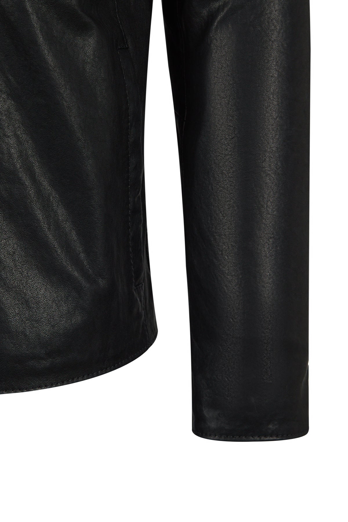 Endrick Erkek Siyah Slim-fit Deri Ceket