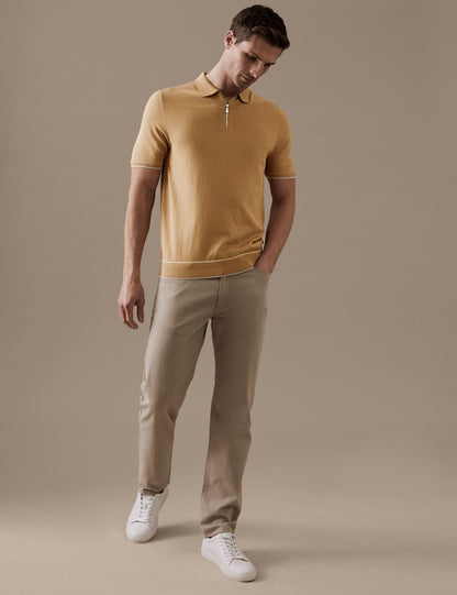 Regular Fit Polo Yaka Ipek Kazak