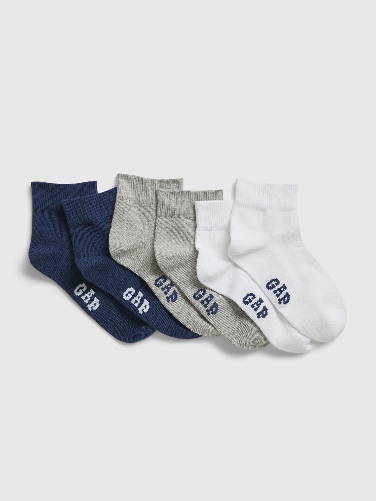 Çok Renkli 3'lü Quarter Crew Çorap Seti