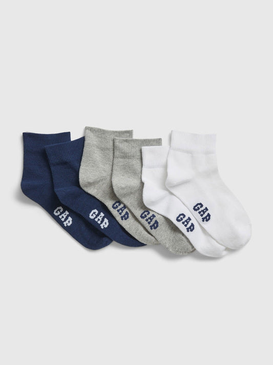 Çok Renkli 3'lü Quarter Crew Çorap Seti