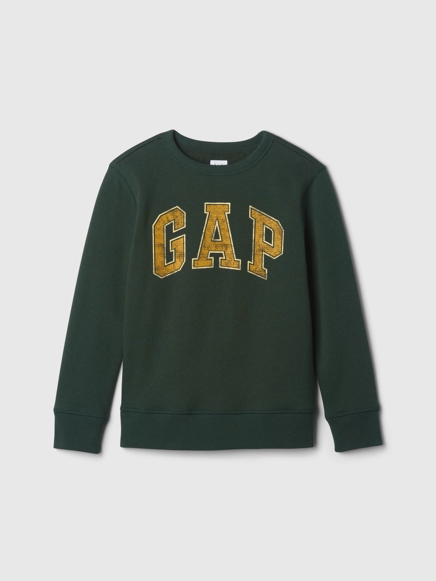 Koyu Yeşil Gap Logo Grafikli Fleece Sweatshirt