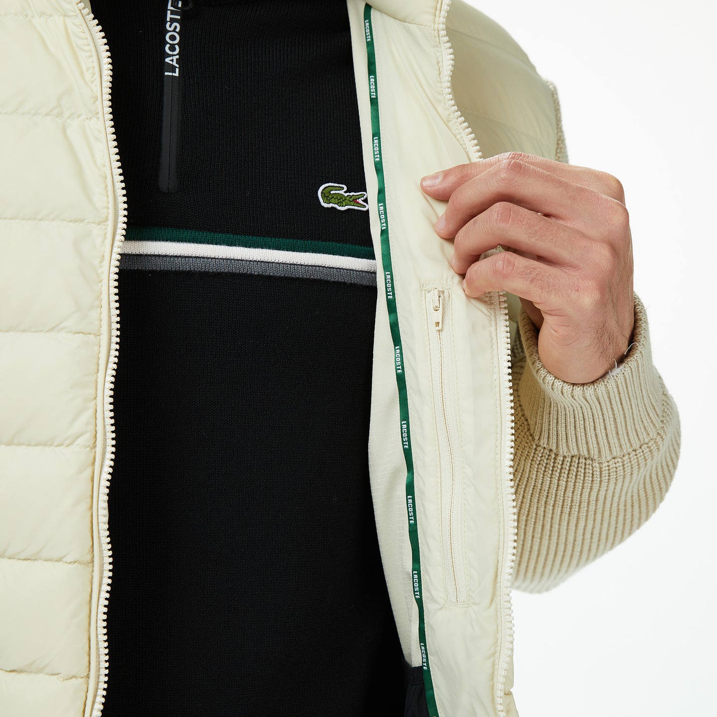 Lacoste Erkek Regular Fit Kapüşonlu Açık Kahverengi Mont