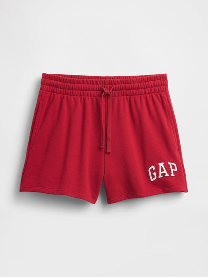 Kırmızı Gap Logo Fransız Havlu Kumaş Şort